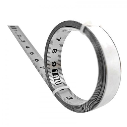 Självhäftande måttband i rostfritt stål, precisionsguide för träbearbetning, självhäftande tejp, metalllinjal med lim, C-100cm