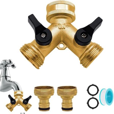 2-veis splitter: Y-formet vannfordeler for to innløpsslanger til