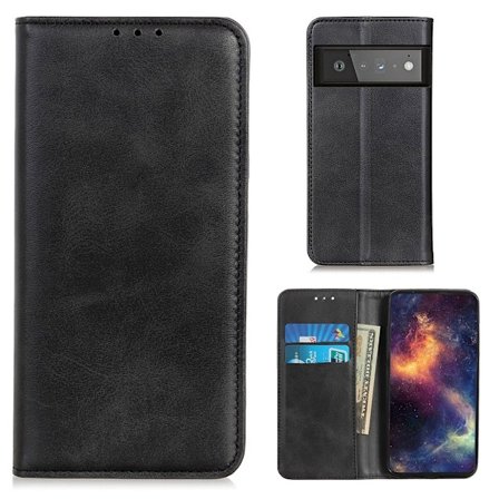 Äkta läder Google Pixel 6 Pro fodral - Svart