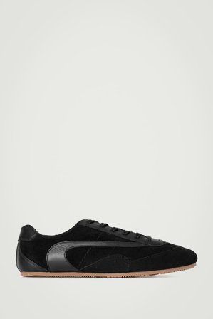 COS Men's Minimal Suede Trainers in Black