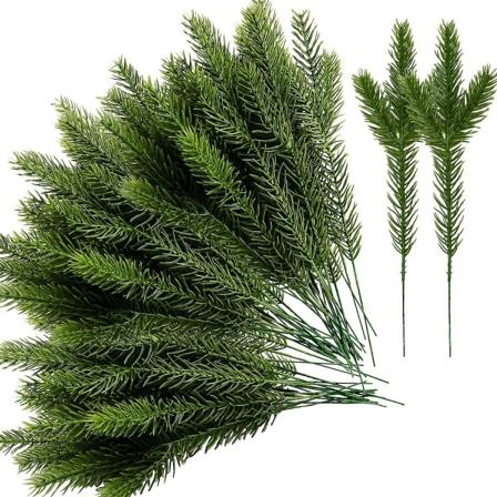 45 Pack Konstgjorda Tallbarrsgrenar Girlang - 10.2x2.5 Tum