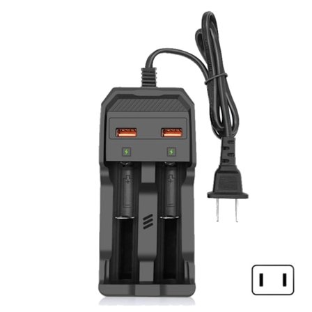 18650 Batterilader Multifunksjonell 2-spors Intelligent Litiumbatteriholder For 26650/21700/18650/18500 Batterier