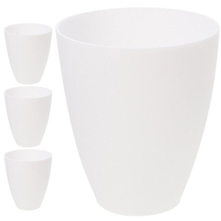 4-pakkaus litteä lampunvarjostin yksinkertainen lampunvarjostin muovinen lampunvarjostin lampputarvikkeet (10X10X11.5CM, valkoinen)