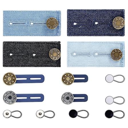14 stk. taljeforlænger spænde til jeans knap talje knap forlænger