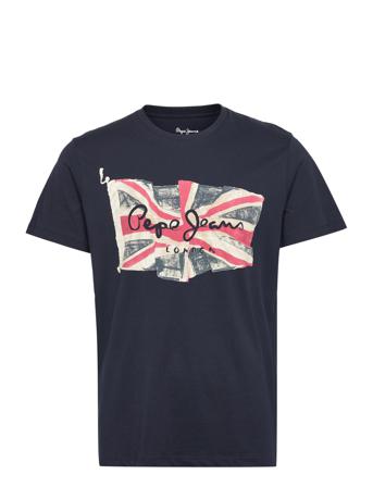 Flag Logo N T-shirt Sort Pepe Jeans London