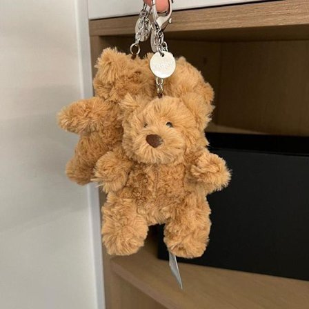 Jellycat Bartholomew Plyschleksak, mjuk och bekväm, perfekt för barn, Alla hjärtans dag-presenter, samlarobjekt, uppgraderad björnyckelring.