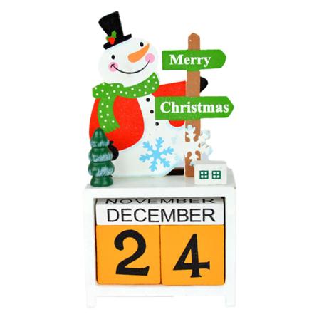 Julnedräkning Adventskalender med nummerträklossar,