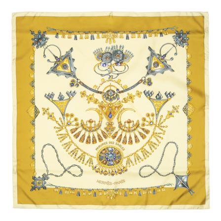 Hermès Vintage, Pre-owned Scarf Geel, Dames, Maat:ONE Size