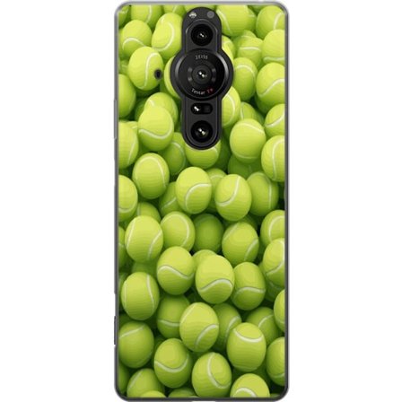 Kompatibel Mobilcover til Sony Sony Xperia Pro-I Mønster af grønne tennisbolde i høj detalje, sporty motiv med gentagende tekstur og stærke farver
