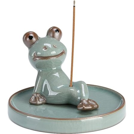 Tuoksukeppiälytin, Käsintehty Tuoksukeppiälytin, Sammakko Tuoksukeppiälytin Tikuille, Keramiikka Tuoksukeppiälytin