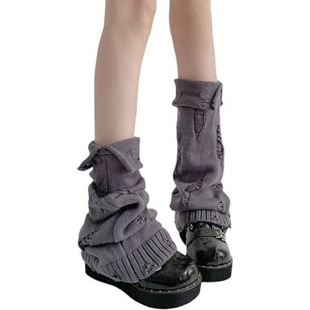 Dametøj Y2k Strikket Benvarmere Harajuku Japansk Lange Støvle Sokker Kawaii Lolita Vinter Ben Dækning