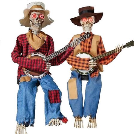 Morsomme Animerte Duellerende Banjo Skjeletter, Musikalske Halloween-skjeletter