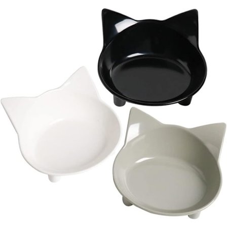 Kæledyrsskål, skridsikker, lav vandskål, lindrer knurhårstræthed, kæledyrsskål til hunde, kaniner-15067