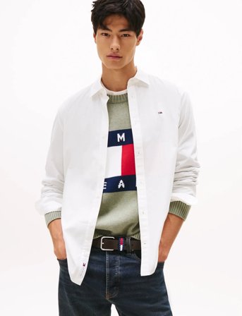 Tommy Jeans Tjm Reg Poplin Shirt - White - L