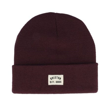 Brixton - Röd cuff Beanie - Woodburn Watch Cap Beanie Port Cuff @ Hatstore