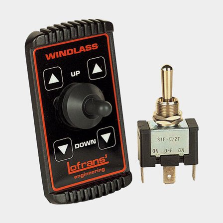 Ovládací panel (nahoru/vypnuto/dolů) Lofrans CONTROL SWITCH TYPE ''L'', 12/24 V, vhodný pro Lofrans vinutou kotvu