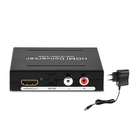 Mini HDMI till HDMI Audio SPDIF Vänster och Höger Kanal 1080P HD Video Konverter Box
