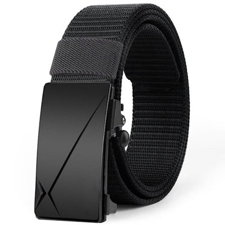 Stor og Høy Størrelse 125cm Herre Svart Belte Automatisk Skralle Spenne Skyvebelter
