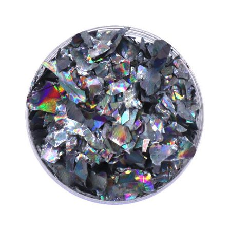 Nail Glitter - Hiutaleet / Mylar - Harmaa - 8ml - Glitter