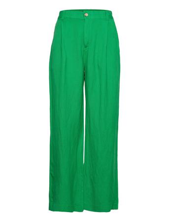 Trousers Ragna Linen W Pleat Green Lindex