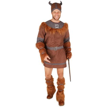 Tectake Maskeraddräkt Manlig Viking Brown M