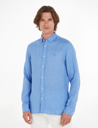 Tommy Hilfiger Pigment Dyed Li Solid Rf Shirt - Blue - XXXL