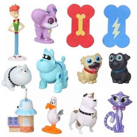12 st Puppy Dog Pals Bingo Rolly Skateboards Actionfigur Leksak Julgåva