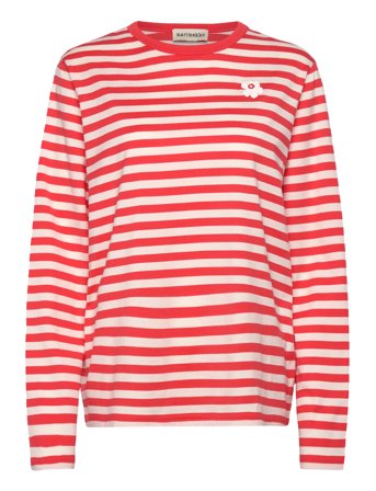 Tasaraita Unikko Ls Pink Marimekko