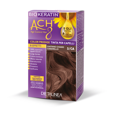 Biokeratin ACH 8 Kit Tinta Per Capelli 5/CA Castano Chiaro