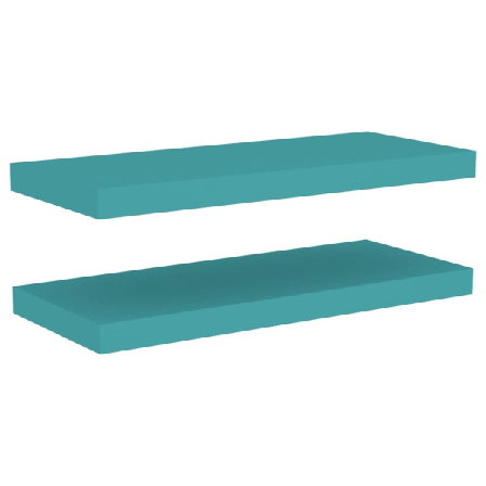 Vidaxl Svävande Vägghyllor 2 St Blå 60x23,5x3,8 Cm Mdf Blå