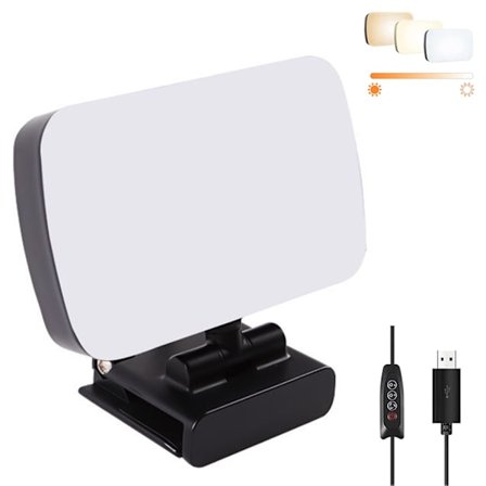 Videokonferensbelysning, webbkamerabelysning för distansarbete, Zoom-belysning för bärbar dator/dator, Zoom-samtal, livestreaming, sändning av sig 