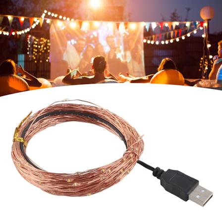 Eventyrlys USB-drevne strenglys Ferielys Strenglys for fest Bryllup Festival Soverom Borddekorasjon
