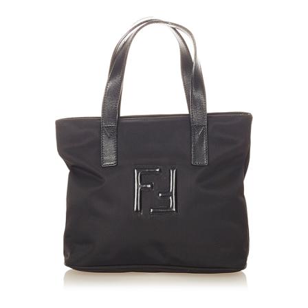 Fendi Vintage, Pre-owned Canvas Handbag Zwart, Dames, Maat:ONE Size