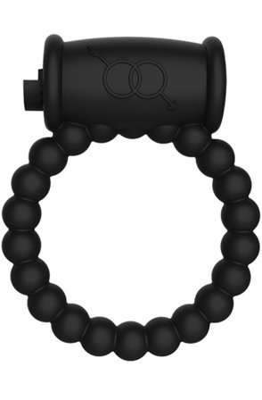 Vibrating Cock Ring Black Penisrengas vibraattorilla