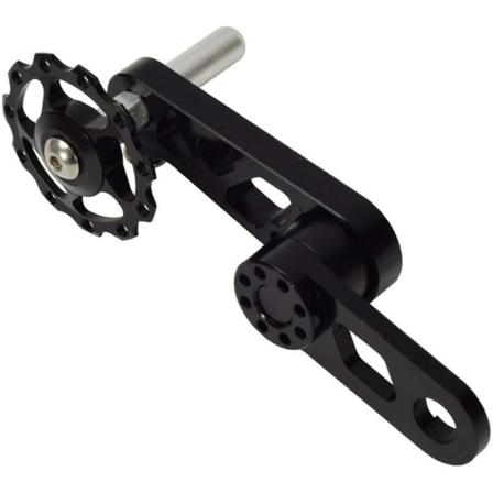 Cykelhastighetssträckare, aluminiumlegering enkelhastighetskedjesträckare black