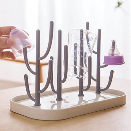 Flaskställ, Flaskställ för barn, Torkar upp till 8 flaskor