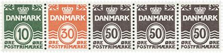 Danmark 1984 - Hæftesammentryk AFA HS 8 - Enkeltstribe - Postfrisk