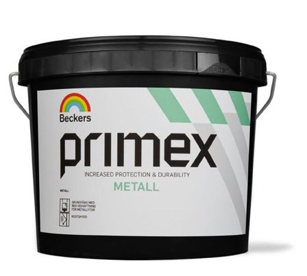 Beckers Grundfärg, Primex Metall halvmatt, 3L, Grå, Färg & tapeter