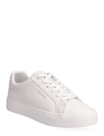 Vulc Lace Up Nano Fox-Lth Låga Sneakers Vit Calvin Klein