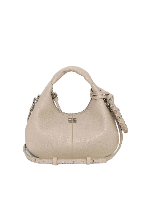 GANNI Hobo Mini Grained Handväskor Dam Vit ONESIZE
