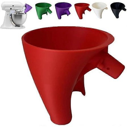 Mjöltratt för Kitchen Aid Mixer, Plast Pulvertratt Ståmixer Tillbehör med Lätt-Häll Tratt Tillbehör, För Kitchen Aid Artisan Ksm150 5-Qua