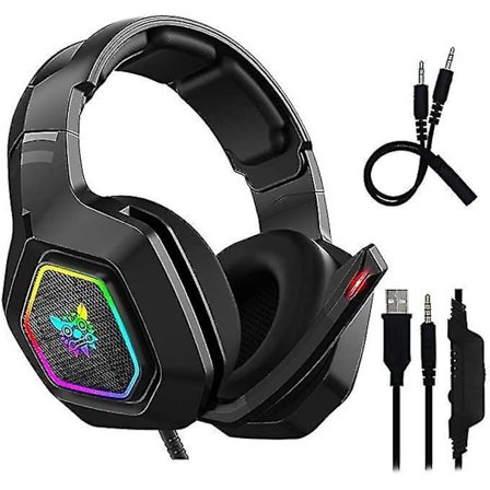 RGB Gaming Headset USB 3.5mm PS4 Xbox PC 50mm Driver Surround