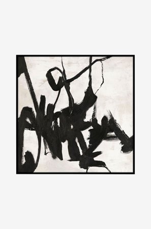 Malerifabrikken - Originalt maleri Playblack 1 , med ramme - Svart - Bilder & skilt - 100X100 - Fra Homeroom