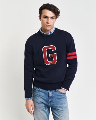 GANT - Rundhalsgenser med sesongens motiv - Herre - XL