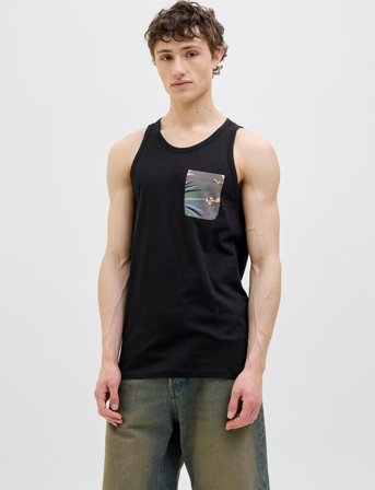 Jack & Jones Jjhawaii Pocket Tanktop Sl - Black - S