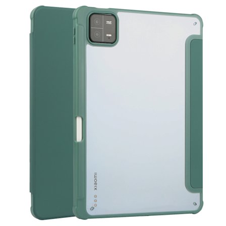 Etui til Xiaomi Pad 6S 12,4-tommer med automatisk vækning/dvalefunktion, grøn