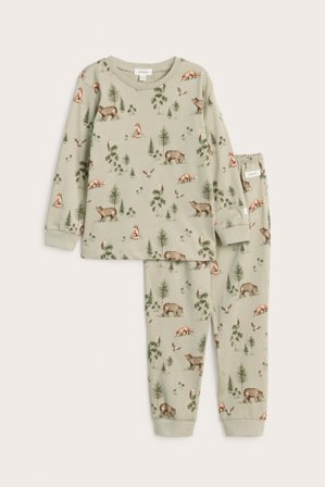 Newbie | Skogsmønstret pyjamas | Lysegrønn