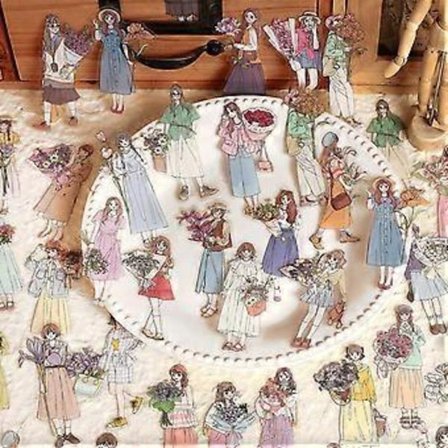 180 st. Person-klistermärken, flickstil, vinyl, estetiska, vattentäta, scrapbooking, junk journal-kit, klistermärken, söta dekorationstillbehör