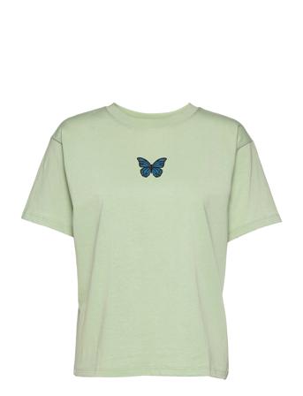 Organic T-Shirt Ss T-shirt Top Grøn Barbara Kristoffersen By Rosemunde