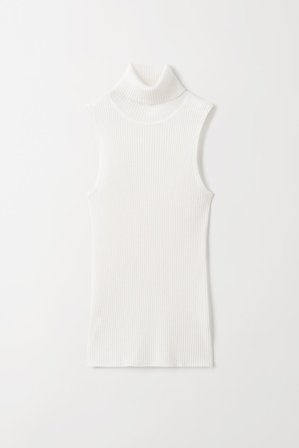 Soft Goat - Turtleneck Singlet - Kashmirtröja dam - XL - Feather White